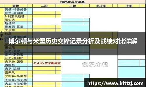 博尔顿与米堡历史交锋记录分析及战绩对比详解